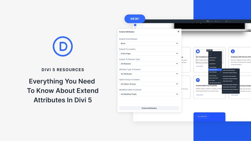 Extend Attributes : propager finement les styles dans Divi 5