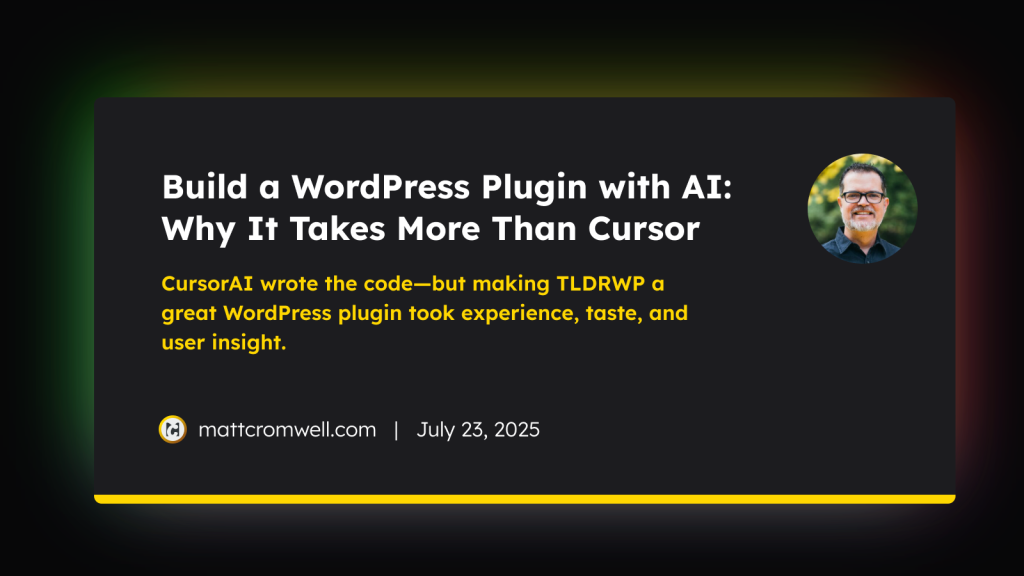 Creer une extension WordPress avec l’IA : pourquoi Cursor ne suffit pas