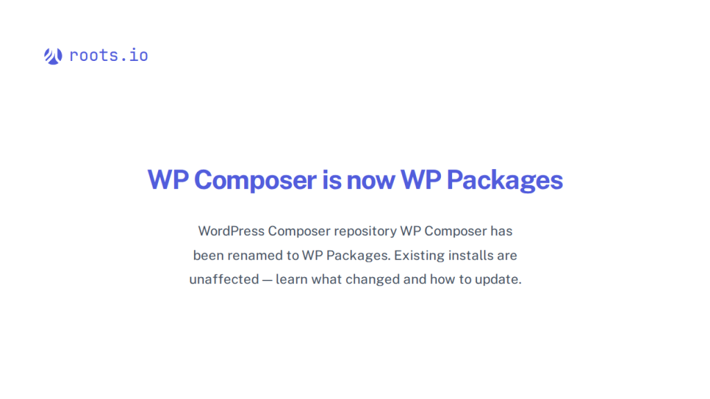 WP Packages : Roots lance une alternative open source à WPackagist