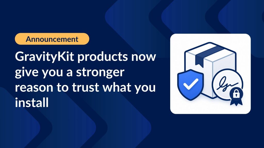 GravityKit signe cryptographiquement toutes ses extensions : une première dans l’écosystème WordPress
