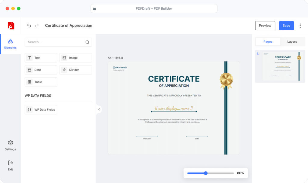 PDFDraft : une nouvelle extension WordPress gratuite pour concevoir et générer vos PDF