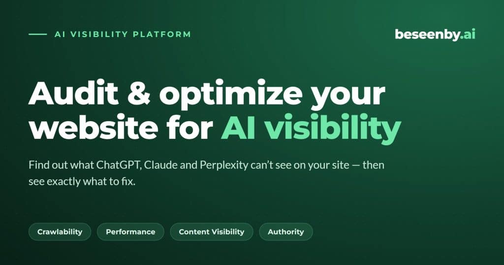 BeSeenByAI vérifie si les IA peuvent lire le contenu de votre site