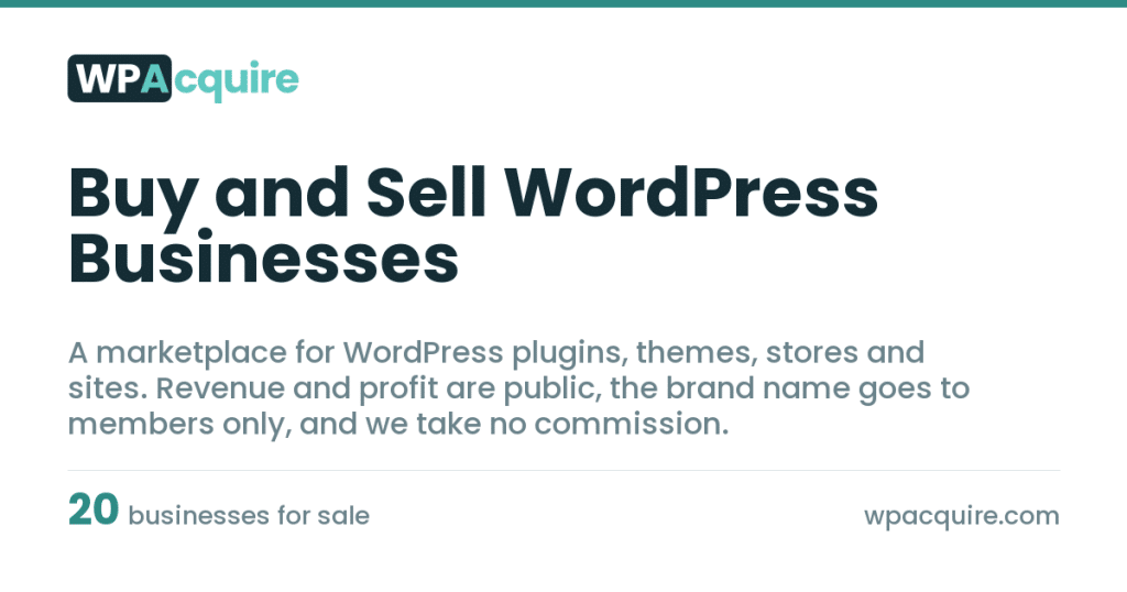 WPAcquire, une marketplace dédiée à l’achat et à la vente de business WordPress